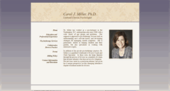 Desktop Screenshot of carolmillerphd.com