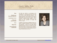 Tablet Screenshot of carolmillerphd.com